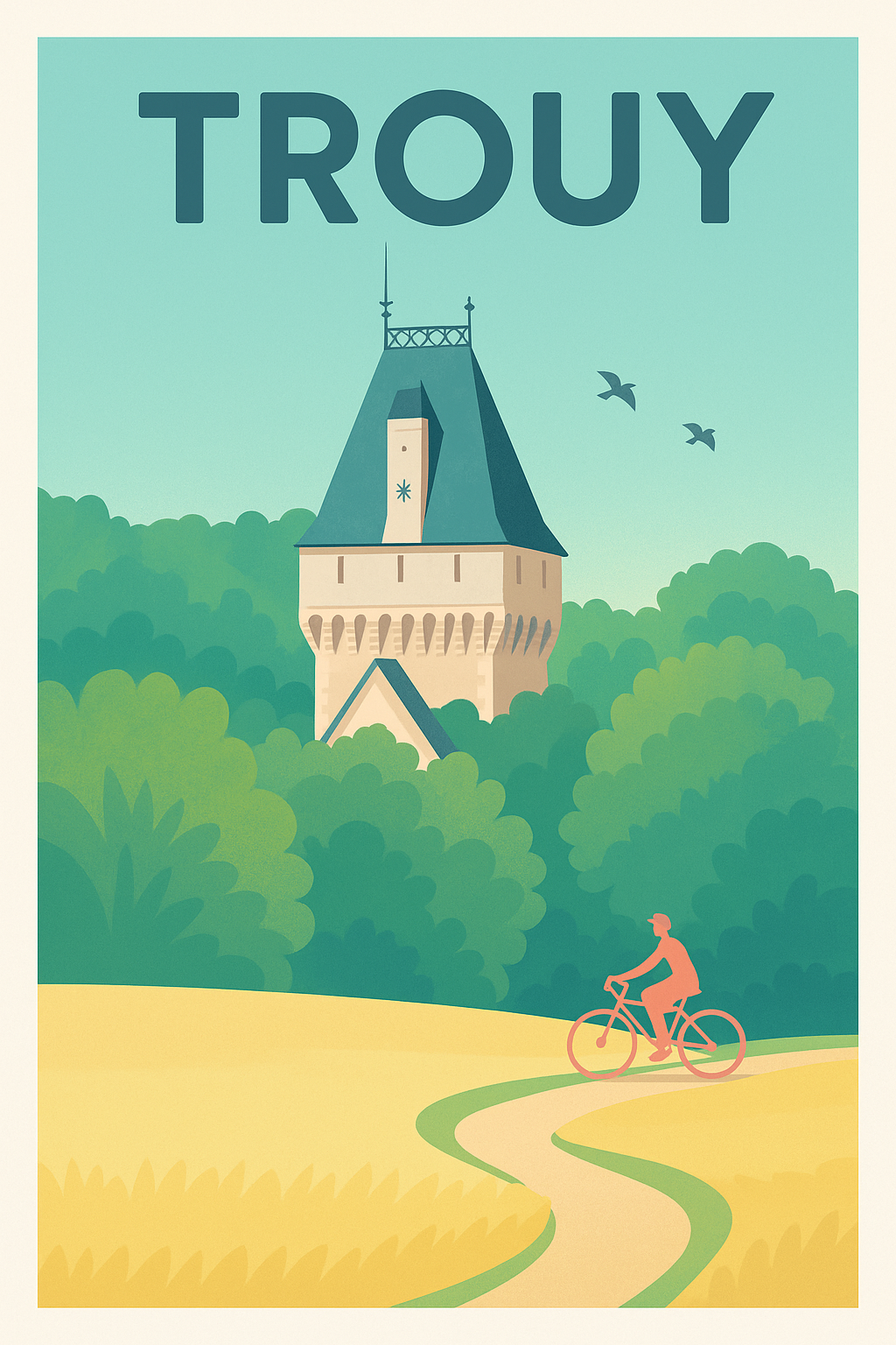 Affiche de Trouy - L'évasion champêtre à vélo