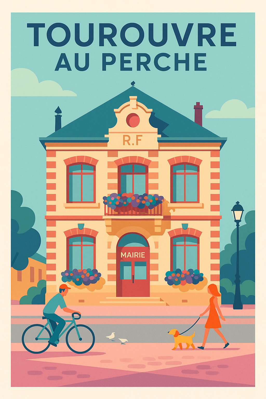 Affiche de Tourouvre au Perche - Charme et sérénité du centre-ville