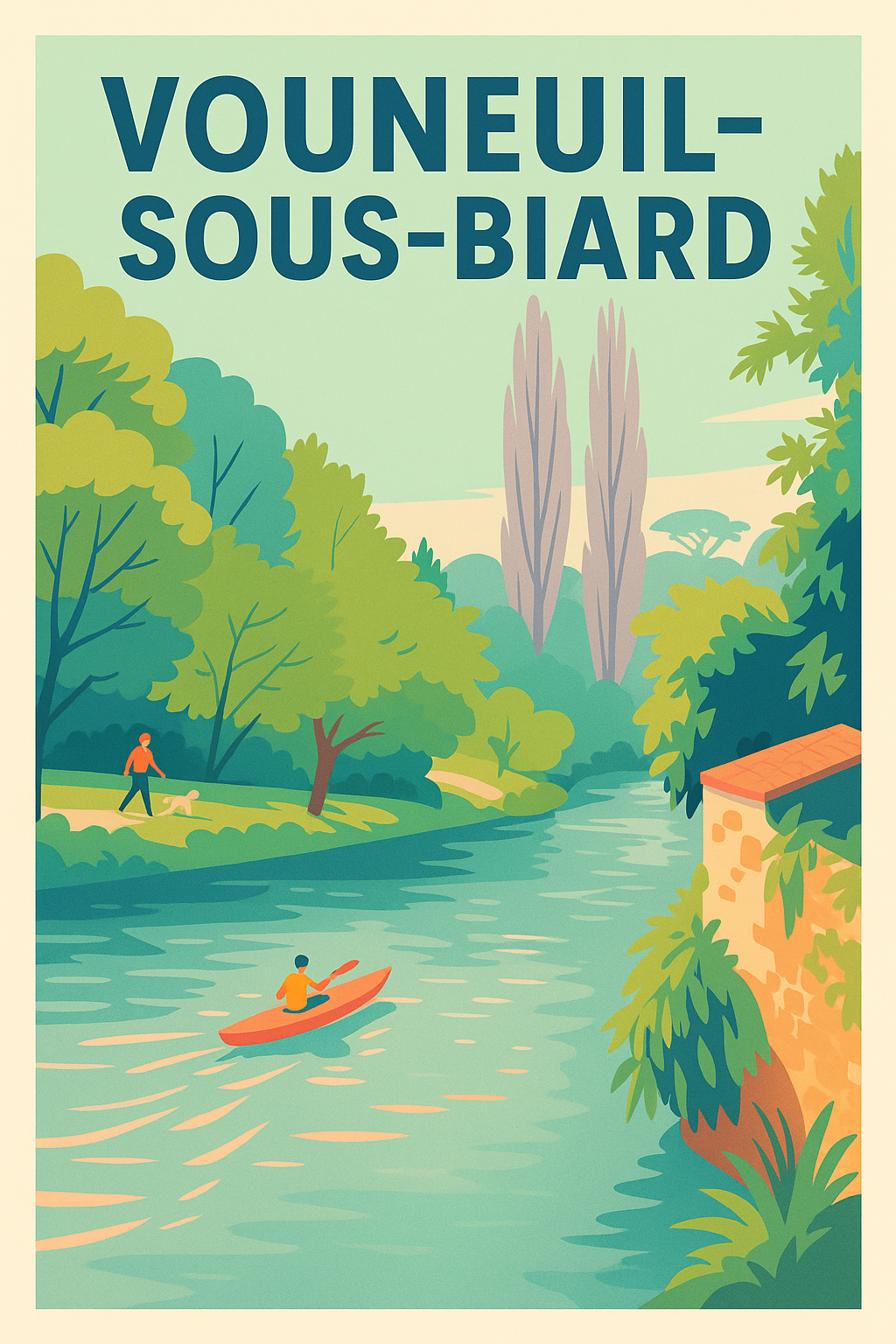 Affiche de Vouneuil-sous-Biard - Évasion nature au fil de l'eau