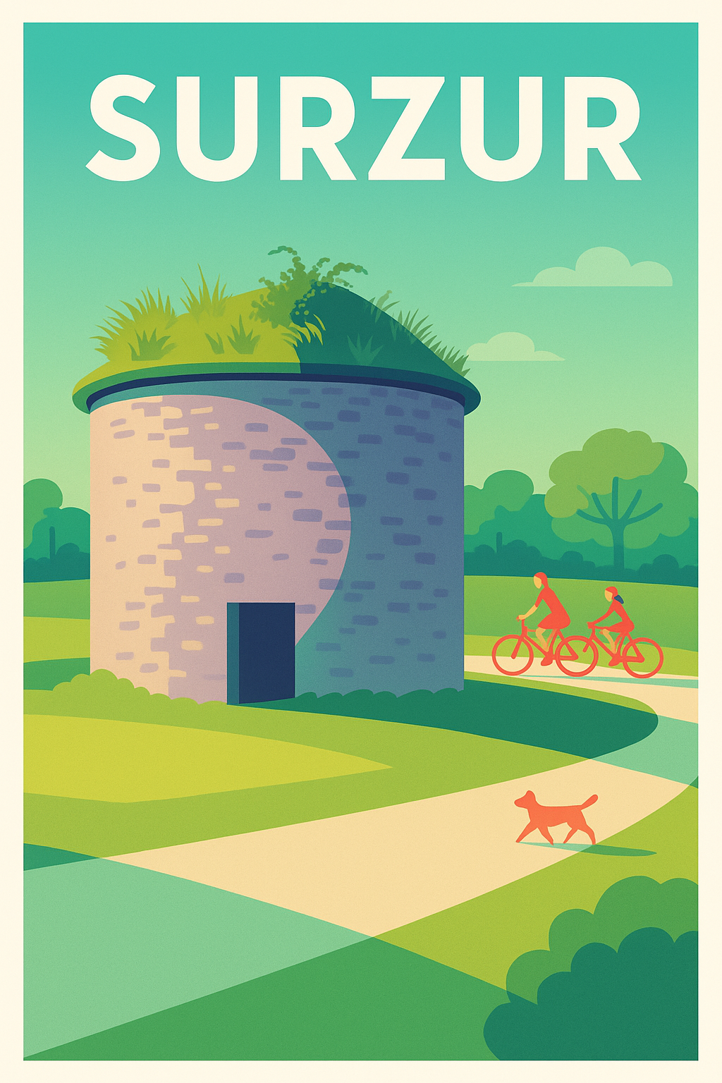 Affiche de Surzur - Une escapade bucolique à vélo