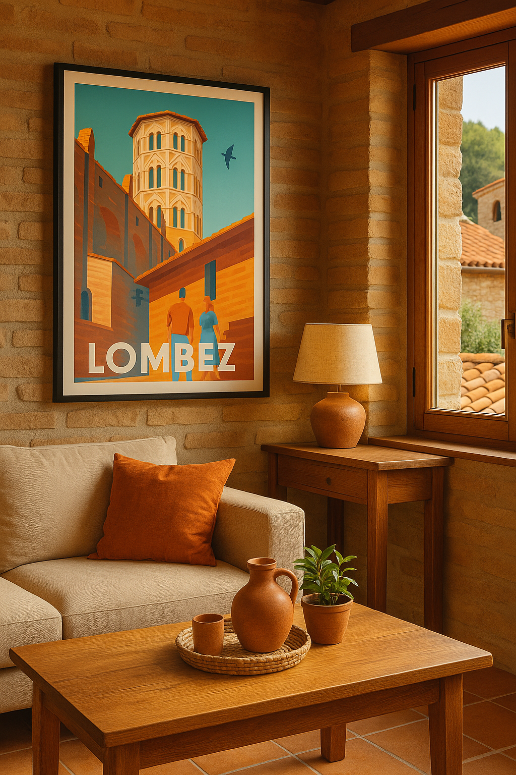 Affiche Lombez — Charme et histoire sous le ciel du Sud-Ouest · poster d'art de Lombez