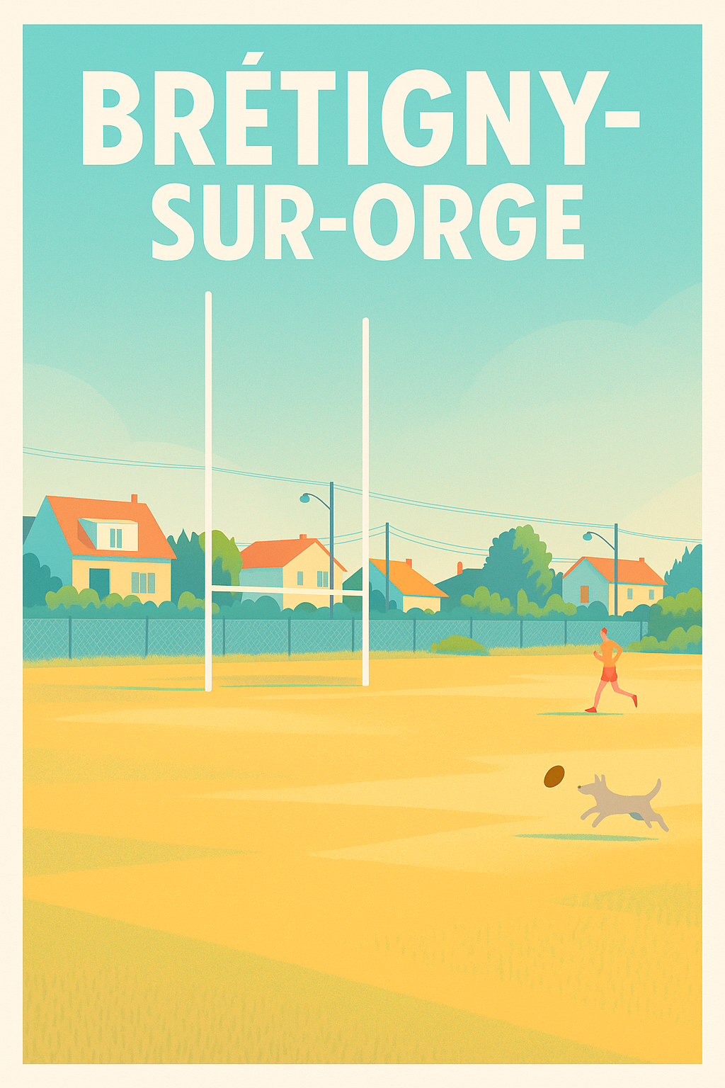 Affiche Brétigny-sur-Orge — Évasion champêtre et moments de détente · poster d'art de Brétigny-sur-Orge