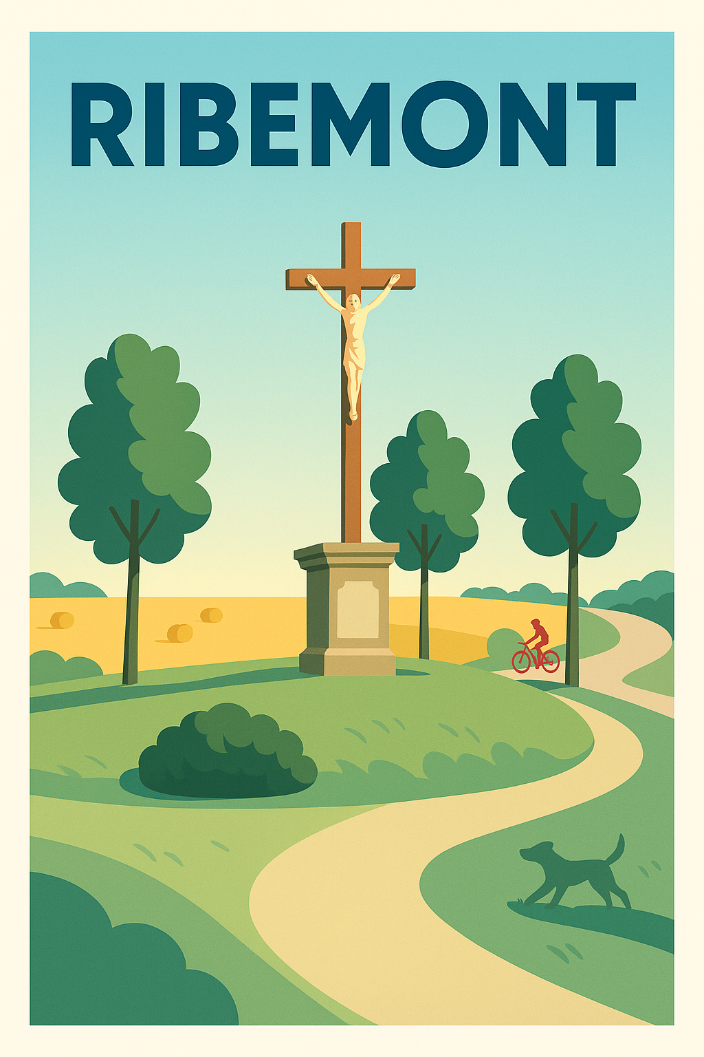 Affiche de Ribemont - Charme champêtre et patrimoine emblématique