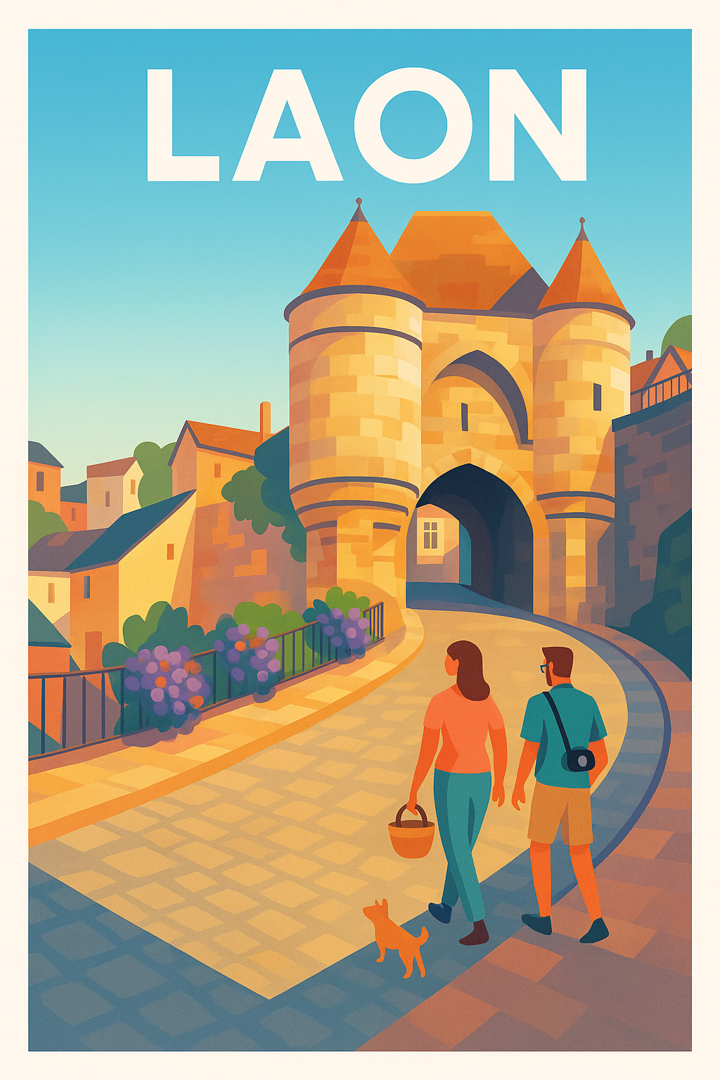 Affiche de Laon - Voyage au cœur de la cité médiévale