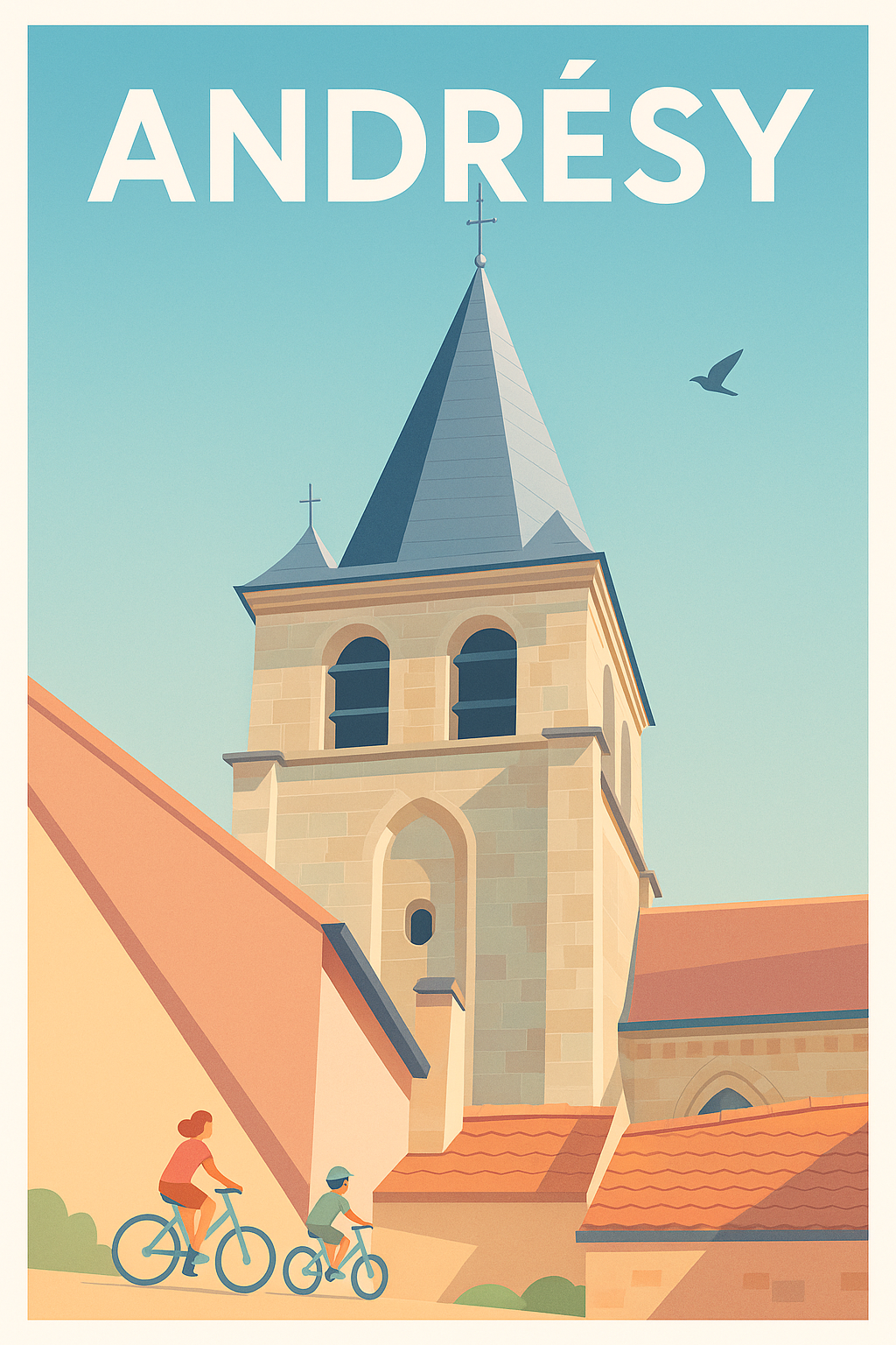 Affiche de Andrésy - La douceur du patrimoine en vélo