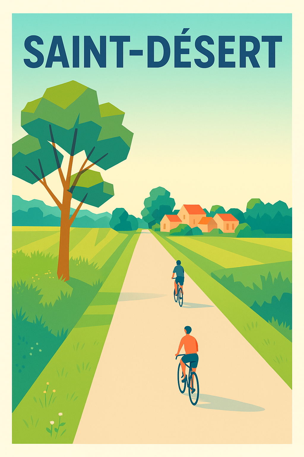 Affiche de Saint-Désert - Échappée bucolique à vélo