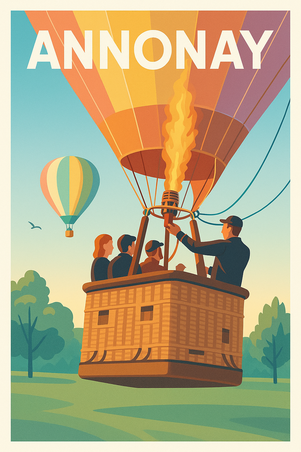 Affiche de Annonay - L'envolée en montgolfière