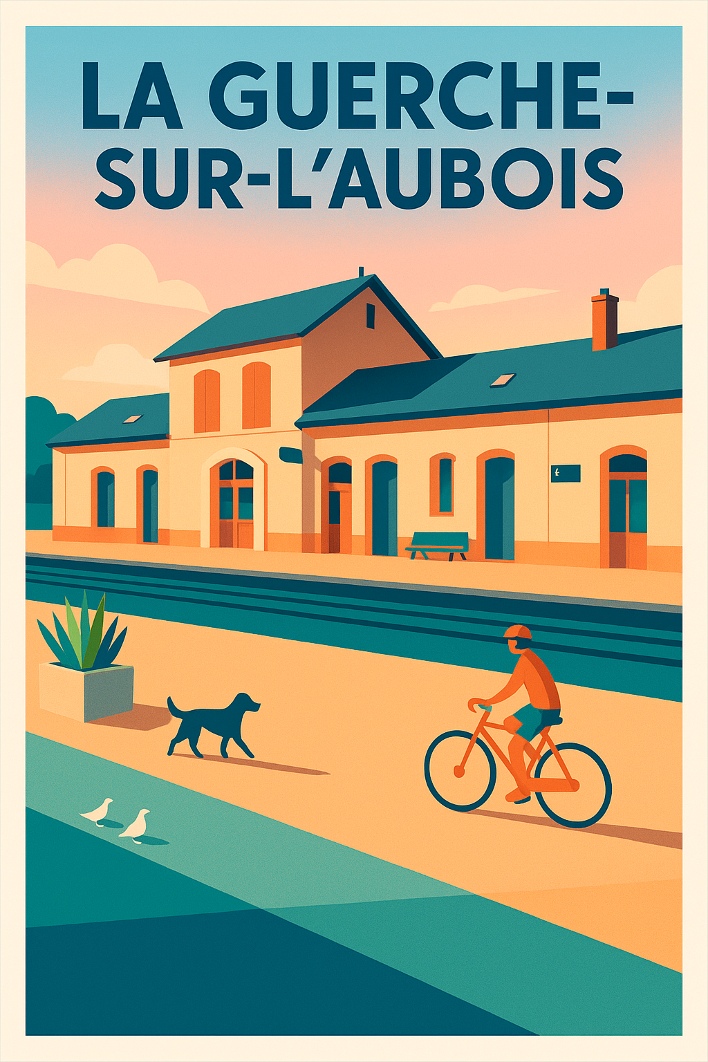 Affiche de La Guerche-sur-l'Aubois - Charme tranquille et convivialité locale