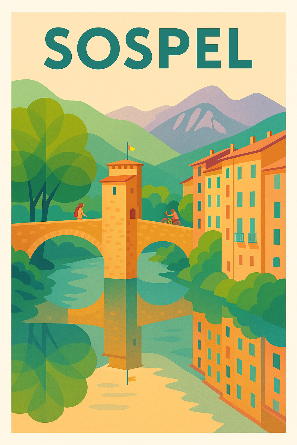 Affiche de Sospel - Charme et Sérénité au Cœur des Alpes-Maritimes
