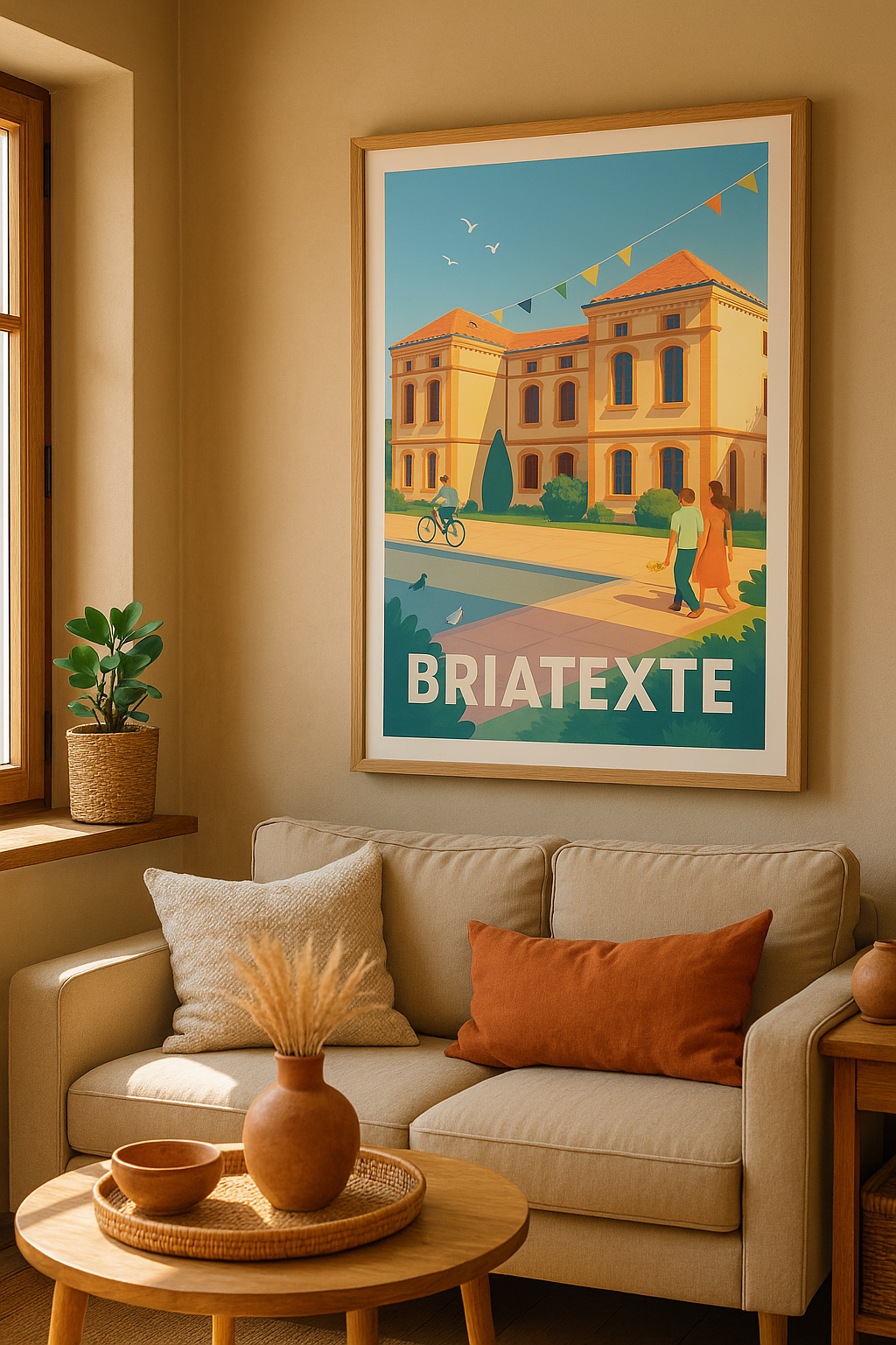 Mise en situation Affiche Briatexte - Charme et Sérénité en Occitanie