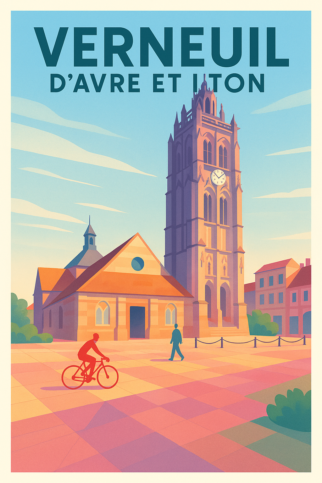 Affiche de Verneuil d'Avre et d'Iton - L'authenticité d'une ville historique