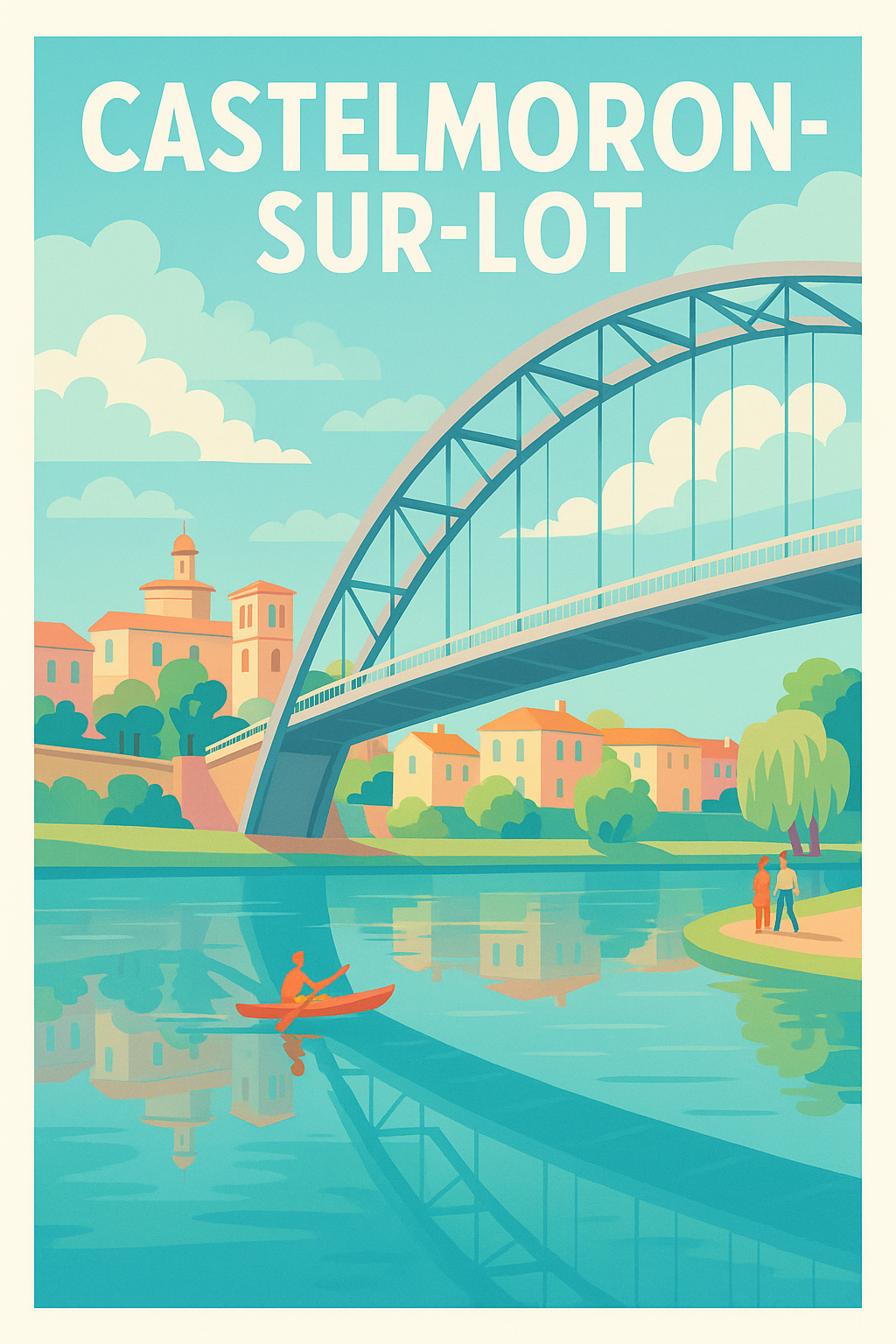 Affiche de Castelmoron-sur-Lot - Charme et sérénité au fil de l'eau