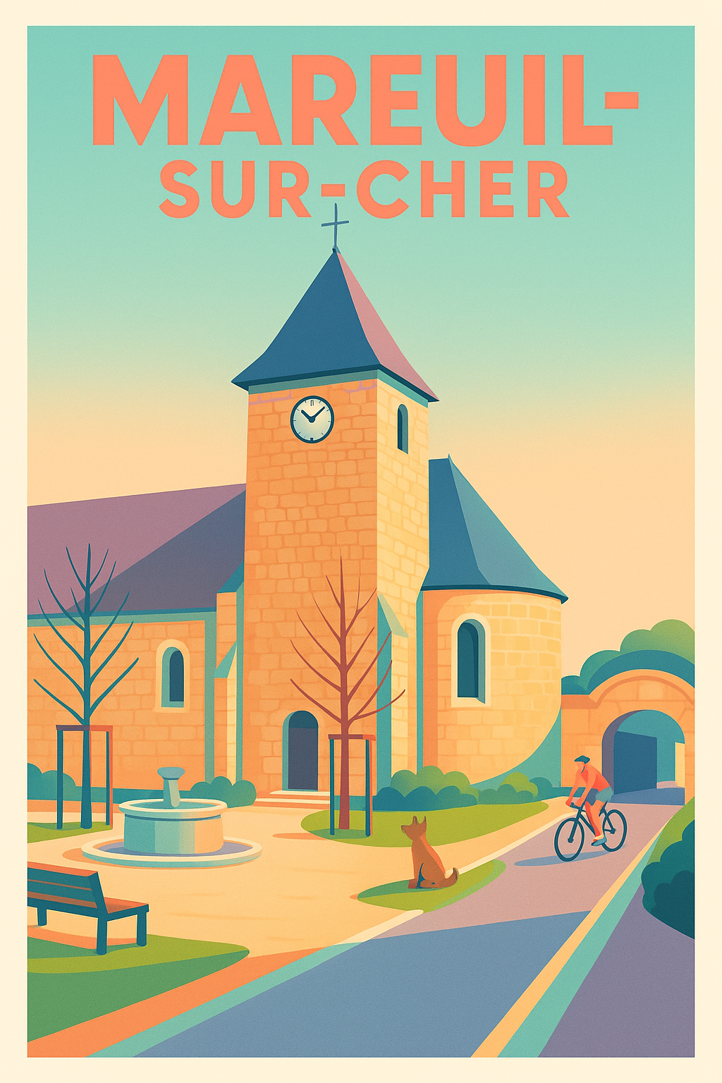 Affiche de Mareuil-sur-Cher - Charme et sérénité au cœur du Val de Loire