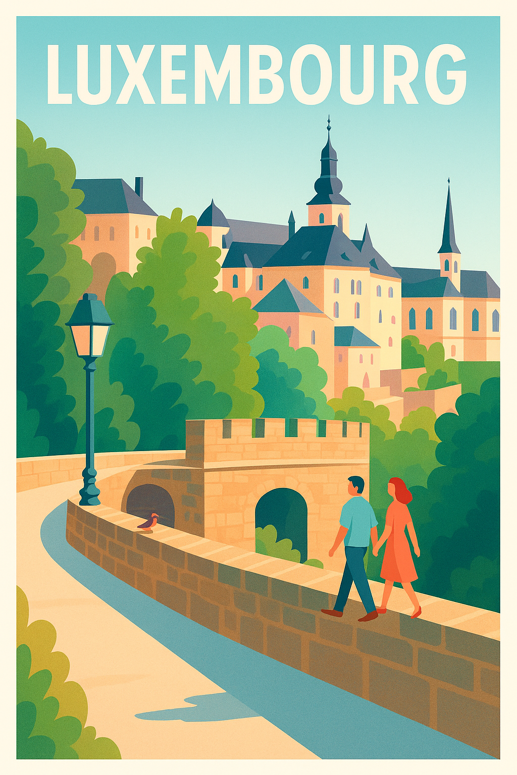 Affiche de Luxembourg - Promenade romantique au cœur de la ville