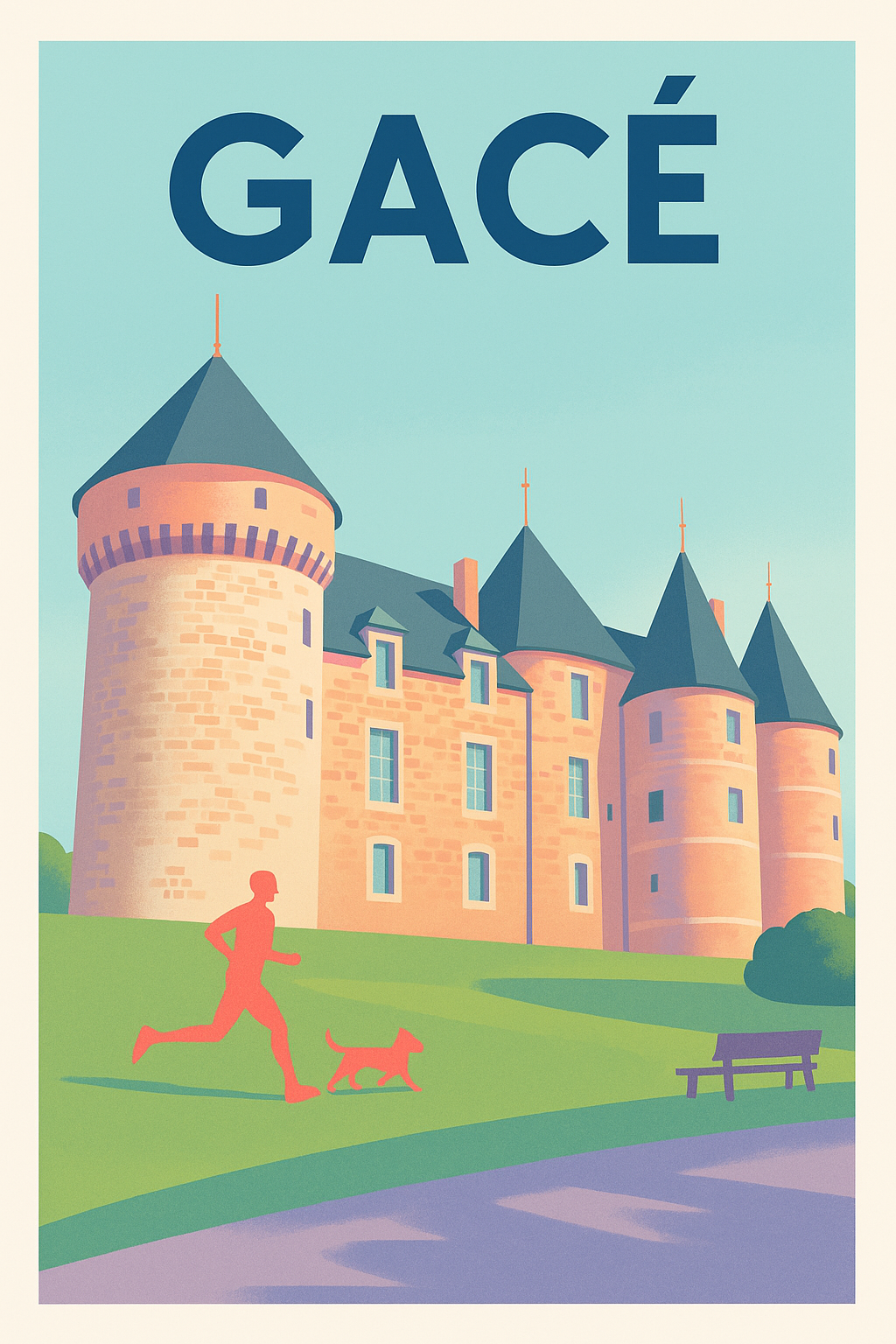 Affiche de Gacé - Charme et histoire au cœur de la Normandie