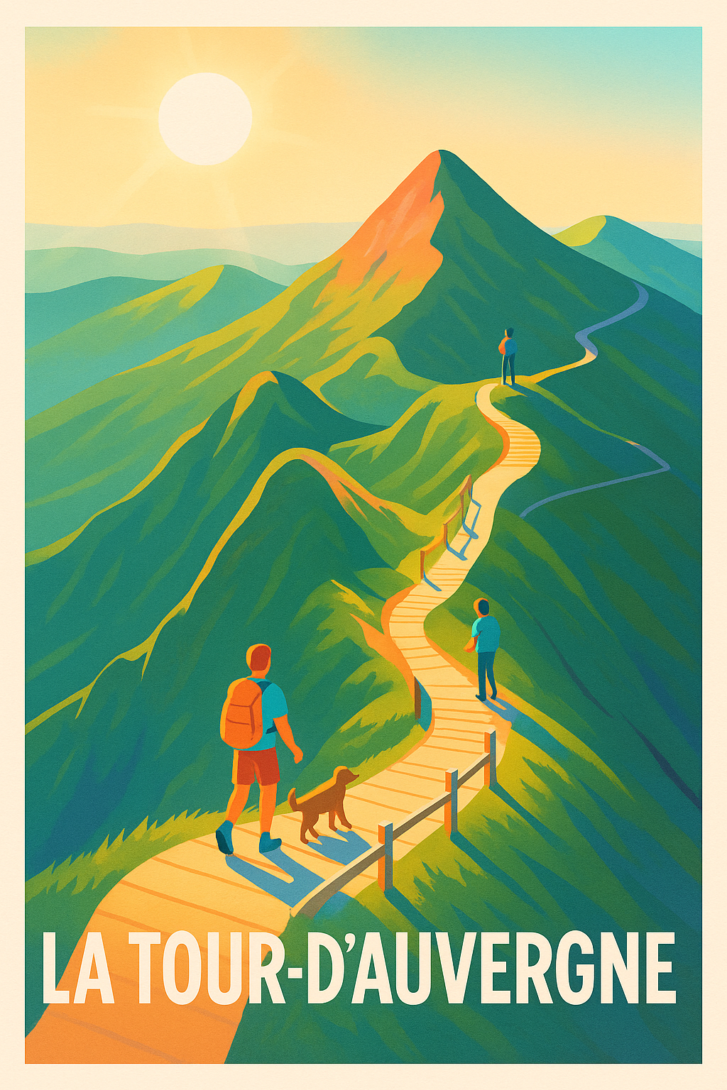 Affiche La Tour-d'Auvergne — Escapade nature en montagne · poster d'art de La Tour-d'Auvergne