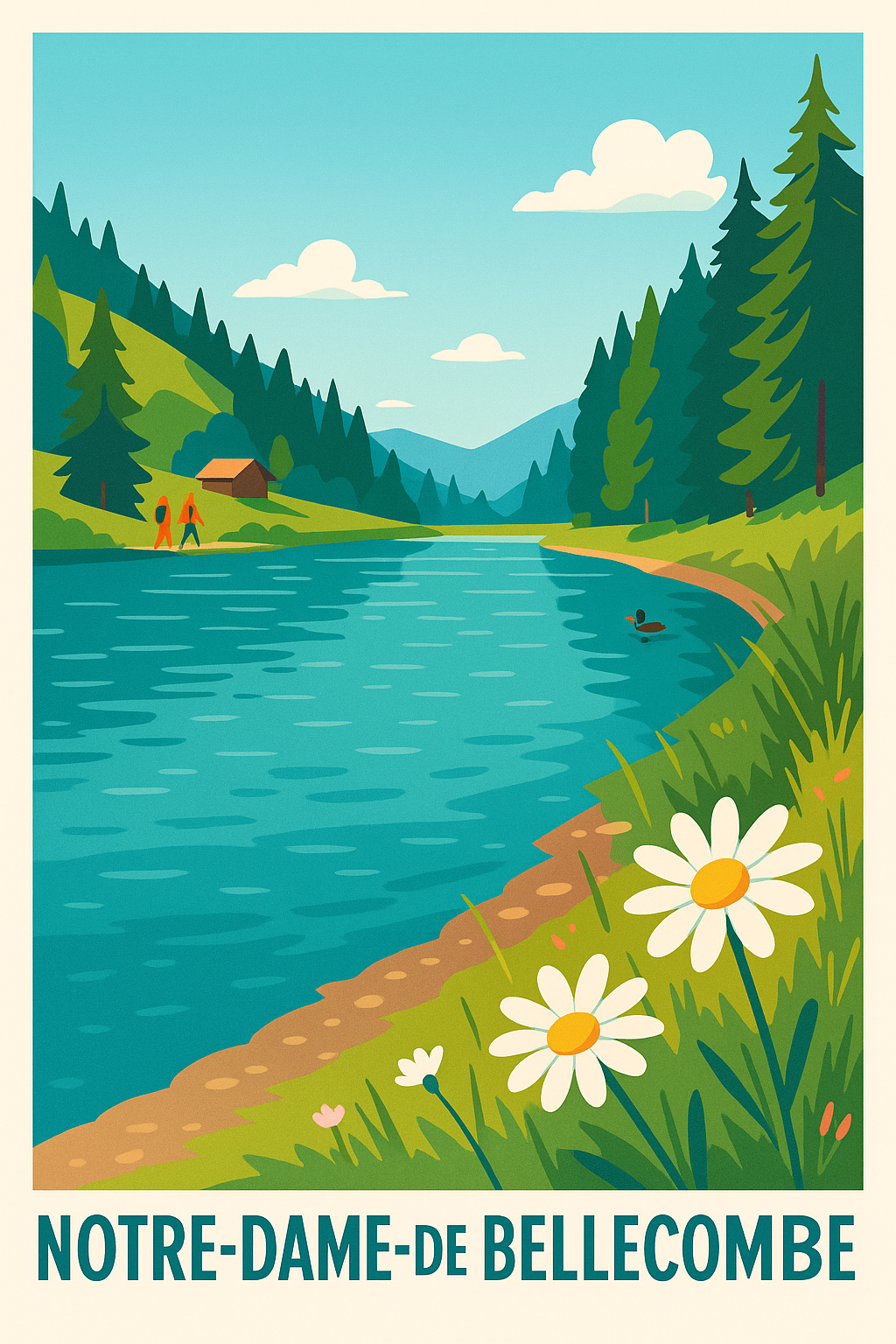 Affiche Notre-Dame-de-Bellecombe — Nature et Sérénité au Cœur des Alpes · poster d'art de Notre-Dame-de-Bellecombe