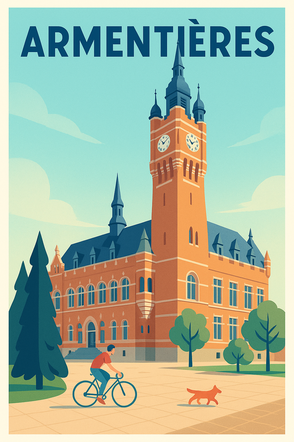 Affiche Armentières — L'élégance historique au cœur de la ville · poster d'art de Armentières