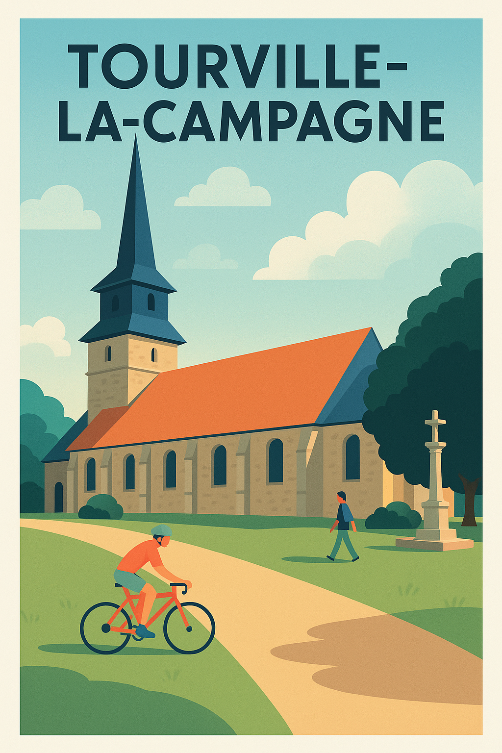 Affiche de Tourville-la-Campagne - Sérénité et charme rural