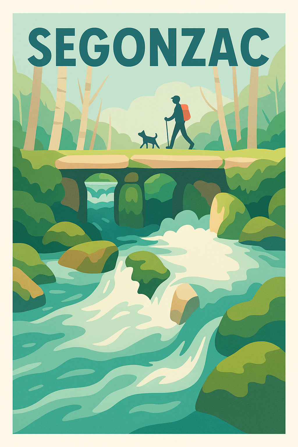 Affiche Segonzac — Escapade nature et randonnée apaisante · poster d'art de Segonzac