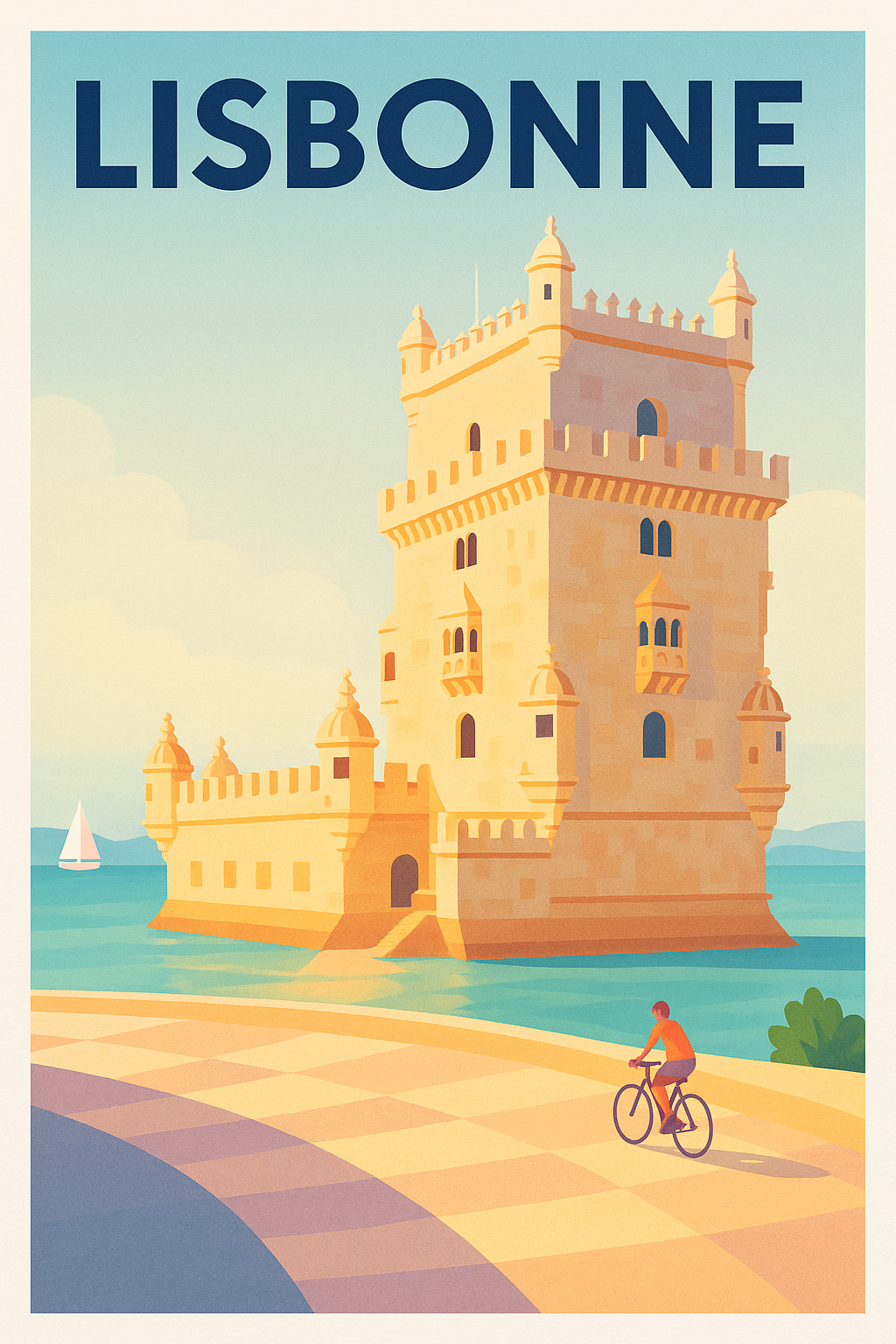 Affiche de Lisbonne - Évasion et lumière au bord du Tage