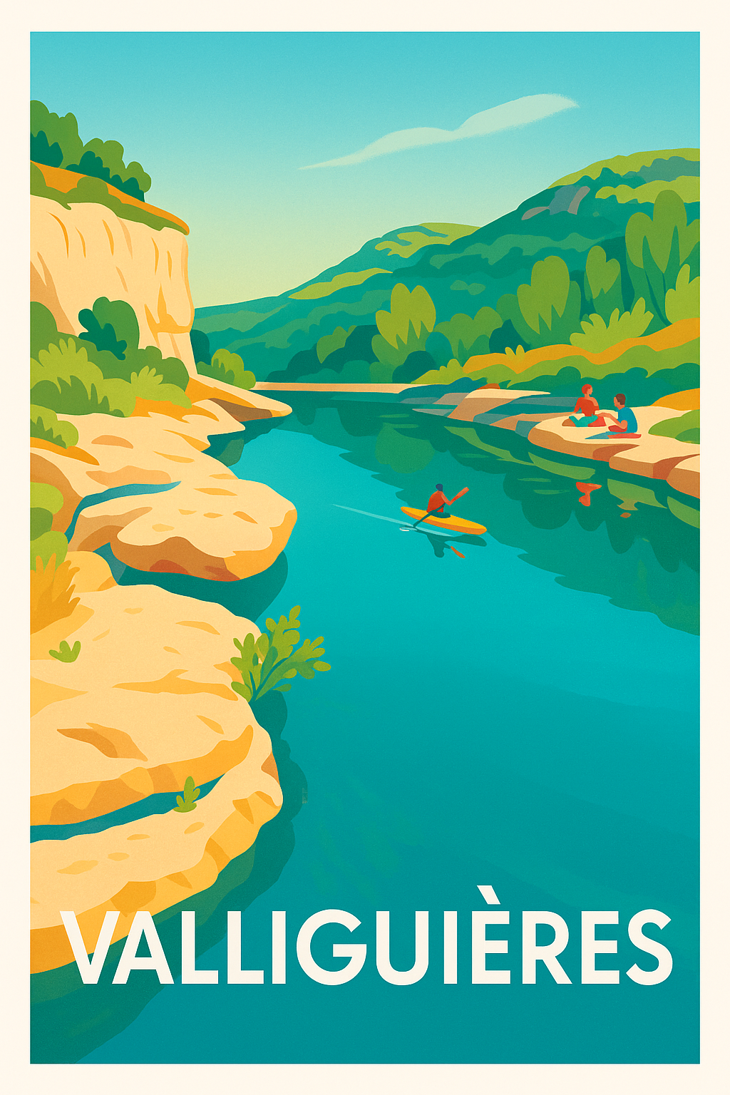 Affiche de Valliguières - Nature et détente au fil de l'eau