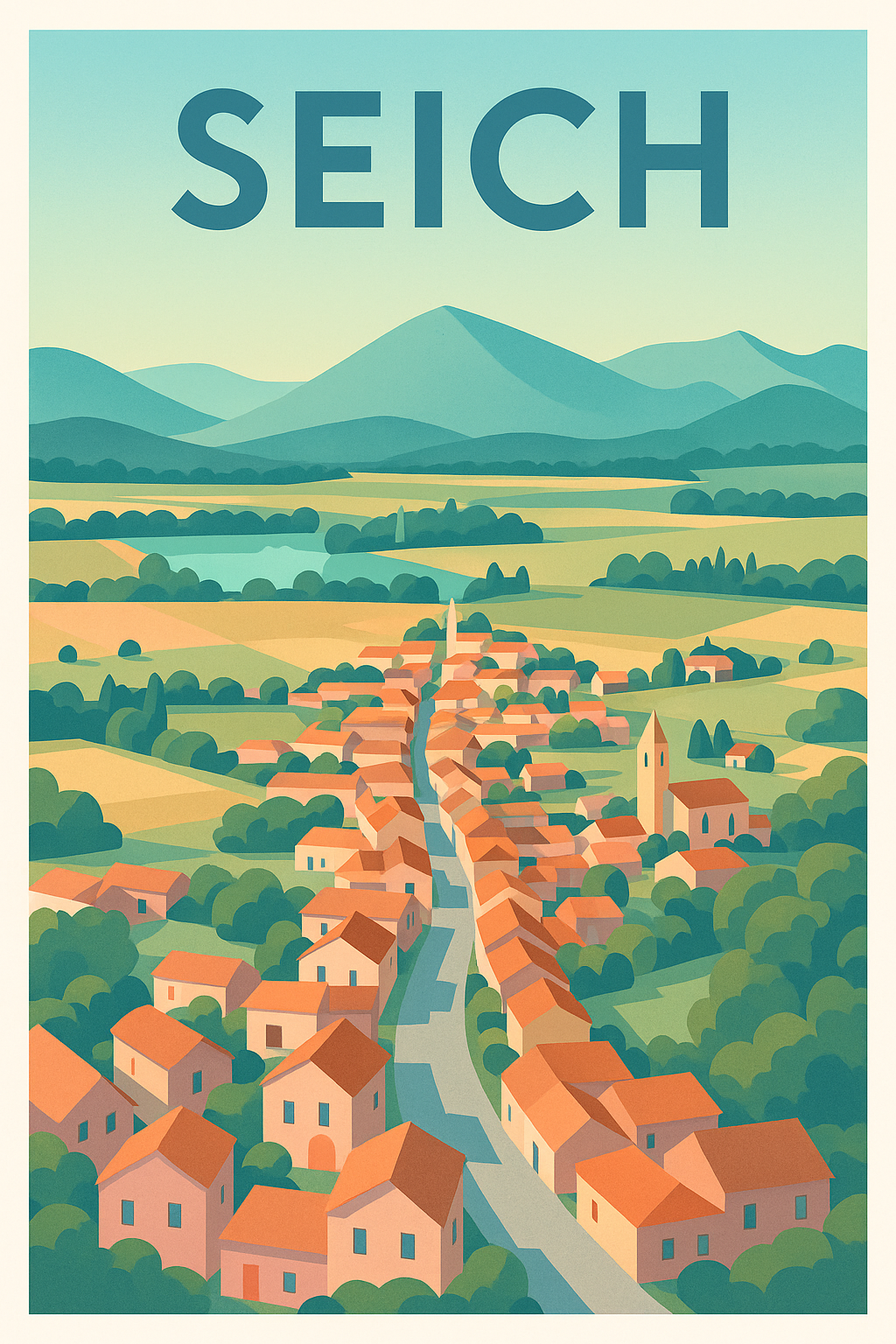Affiche de Seich - Charme paisible d'un village occitan