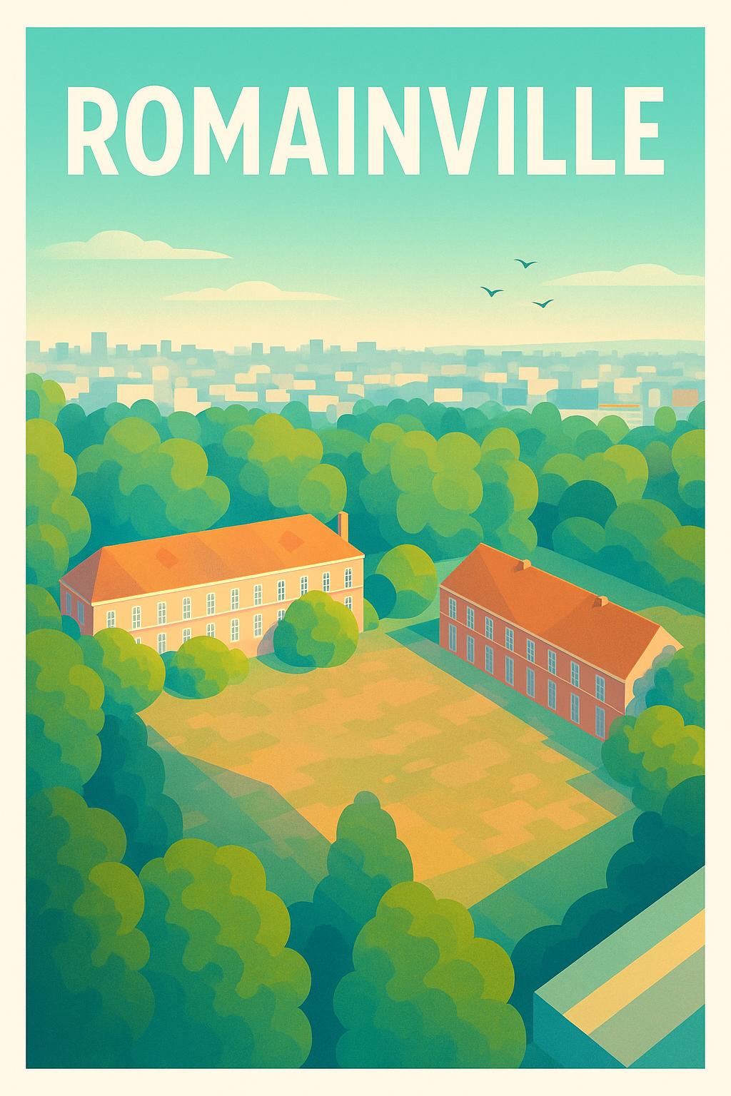 Affiche de Romainville - Évasion et Sérénité Verte