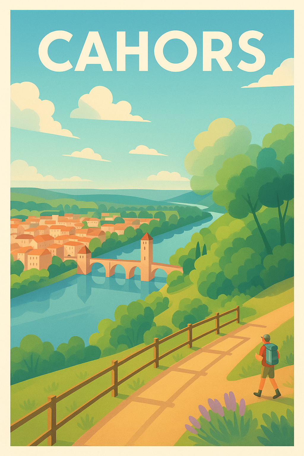 Affiche de Cahors - Une échappée nature au bord du Lot