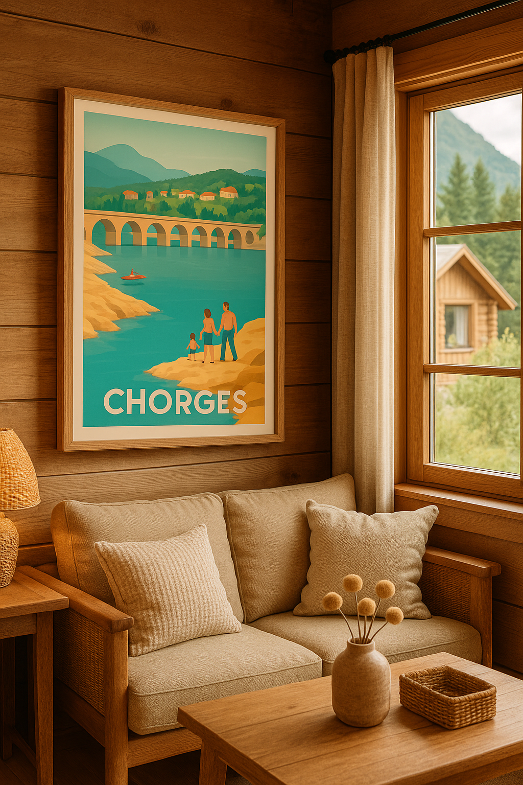 Affiche Chorges — Évasion au bord de l'eau · poster d'art de Chorges