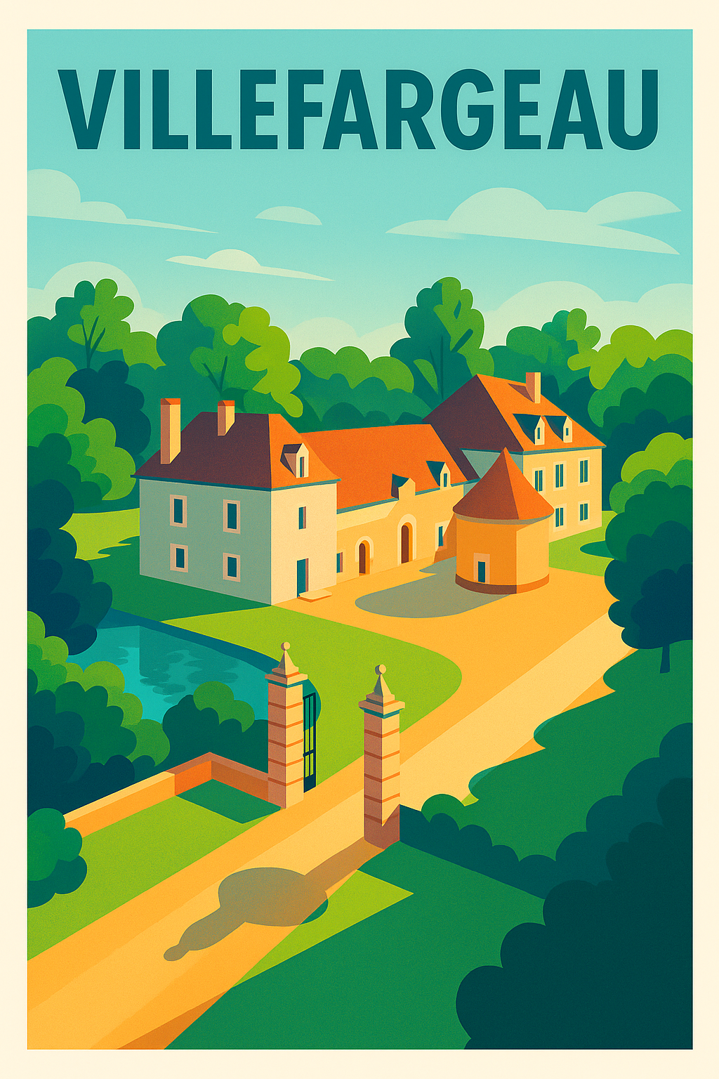 Affiche de Villefargeau - L'élégance paisible au cœur de la campagne