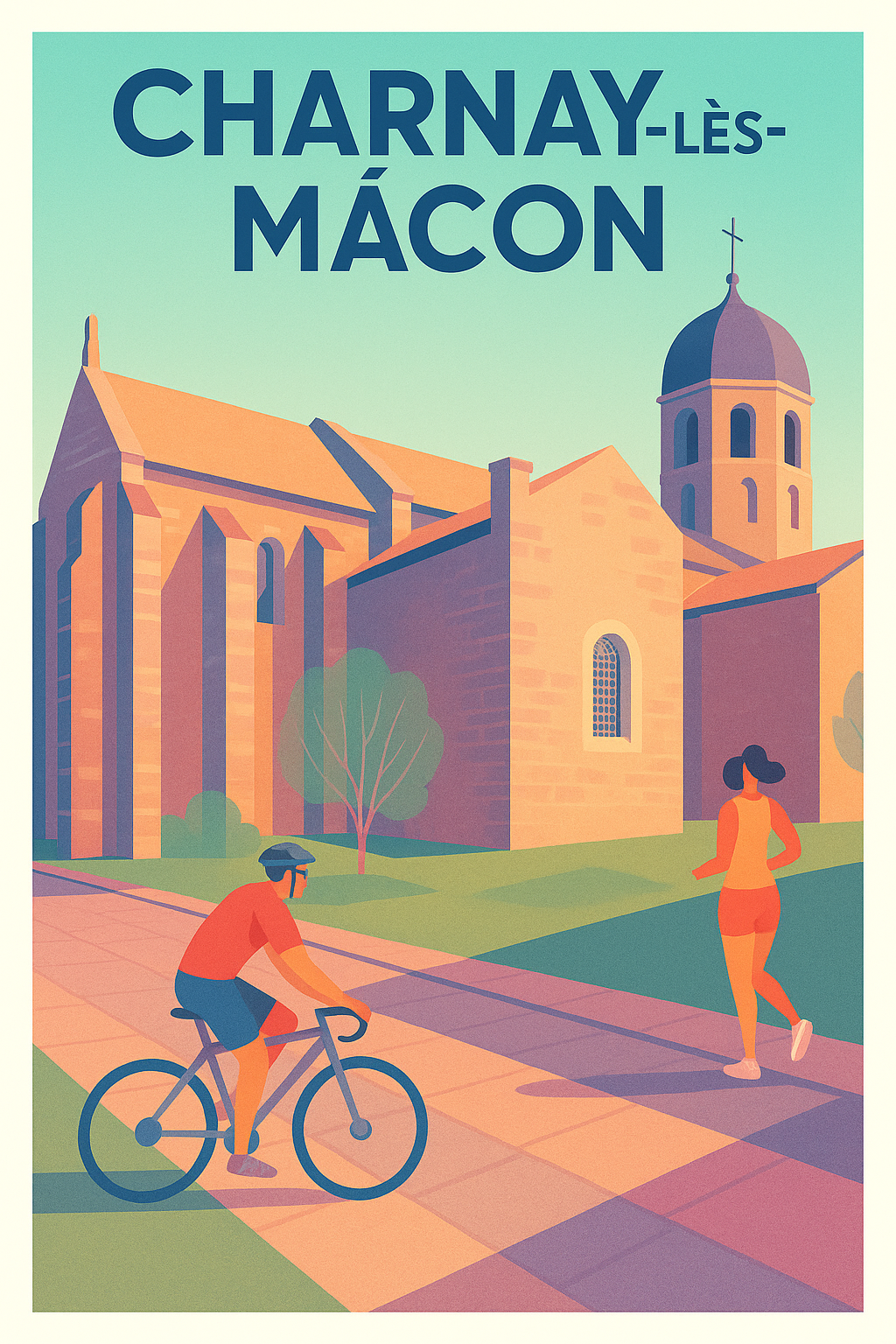 Affiche de Charnay-lès-Mâcon - Ambiance sportive et patrimoine lumineux