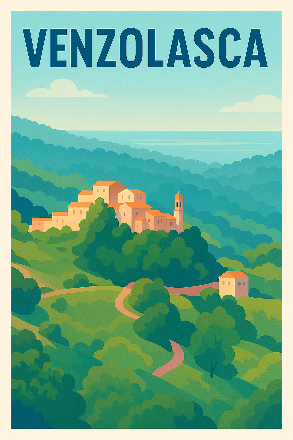 Affiche de Venzolasca - L'évasion bucolique au cœur de la nature corse
