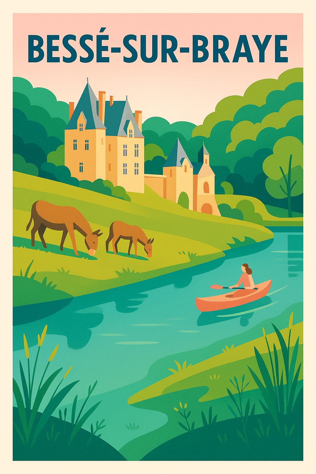 Affiche de Bessé-sur-Braye - Évasion nature et patrimoine au fil de l'eau