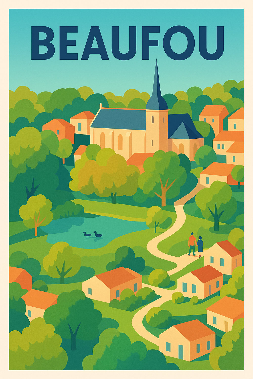 Affiche de Beaufou - Charme et sérénité d'un village paisible
