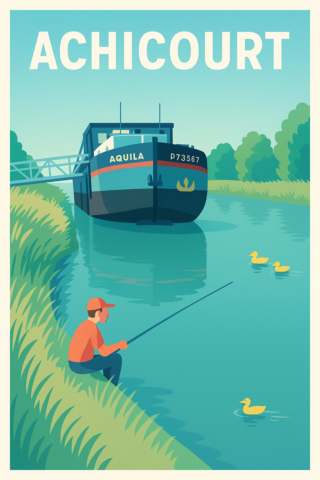 Affiche de Achicourt - Sérénité au bord de l'eau