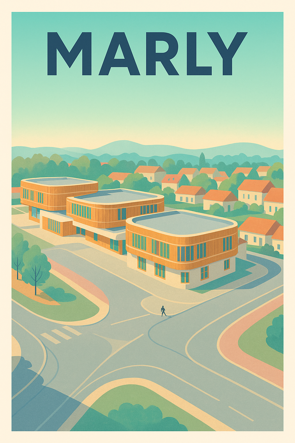 Affiche de Marly - Modernité et sérénité en harmonie