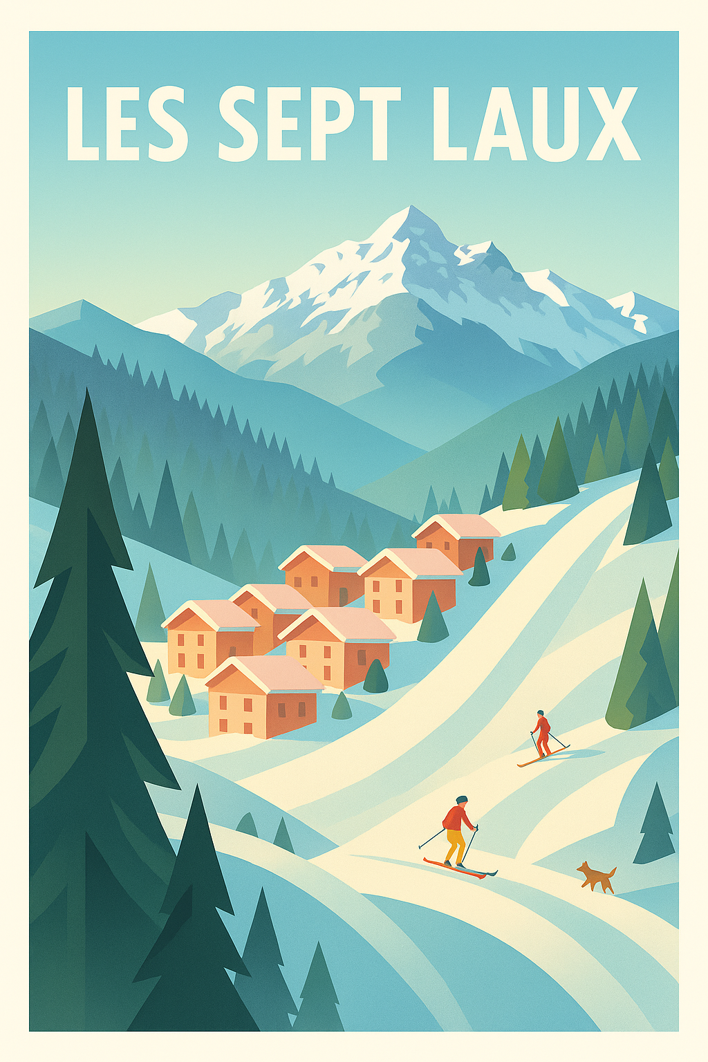 Affiche de Les Sept Laux - Évasion hivernale en montagne