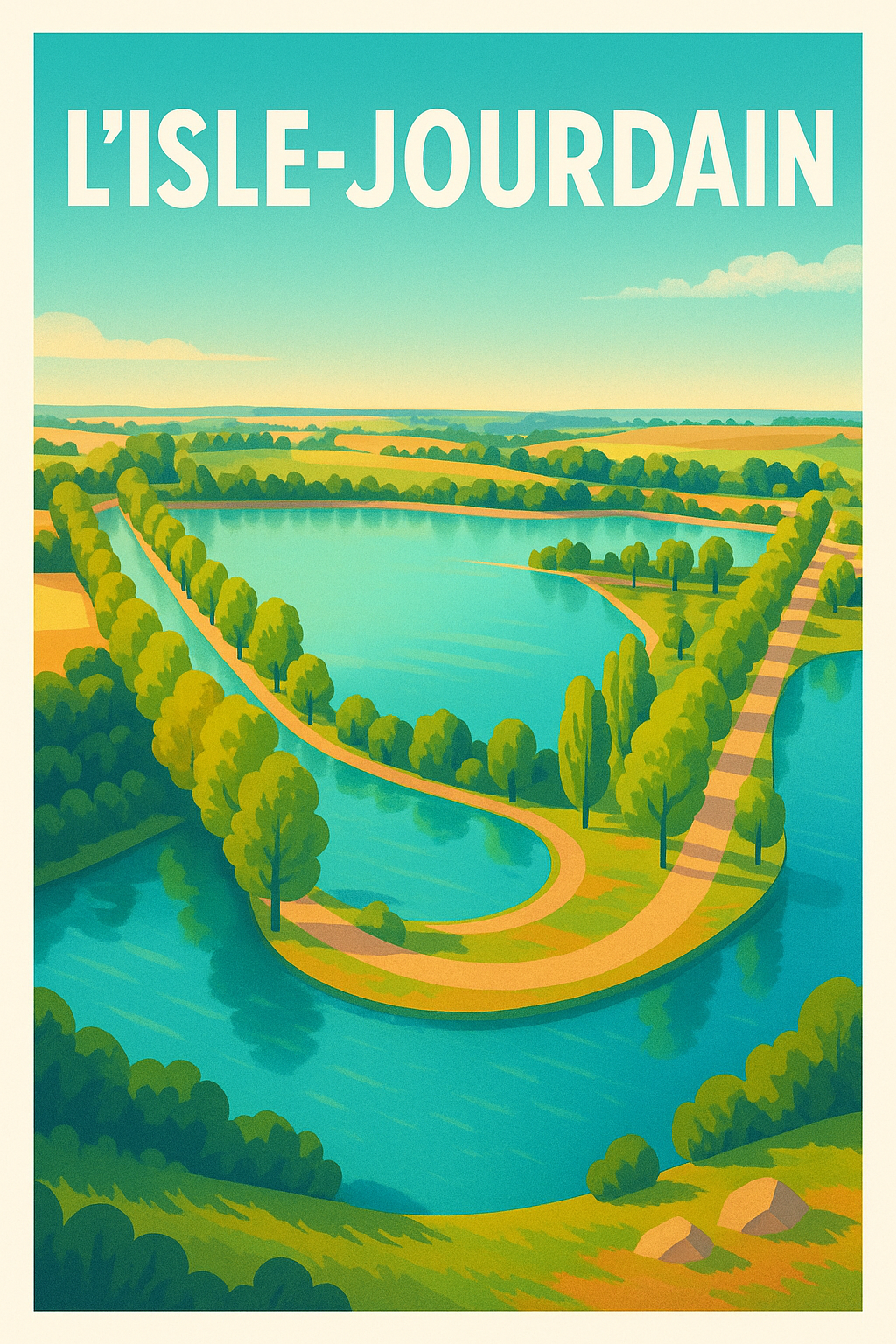 Affiche de L'Isle-Jourdain - Évasion bucolique au fil de l'eau