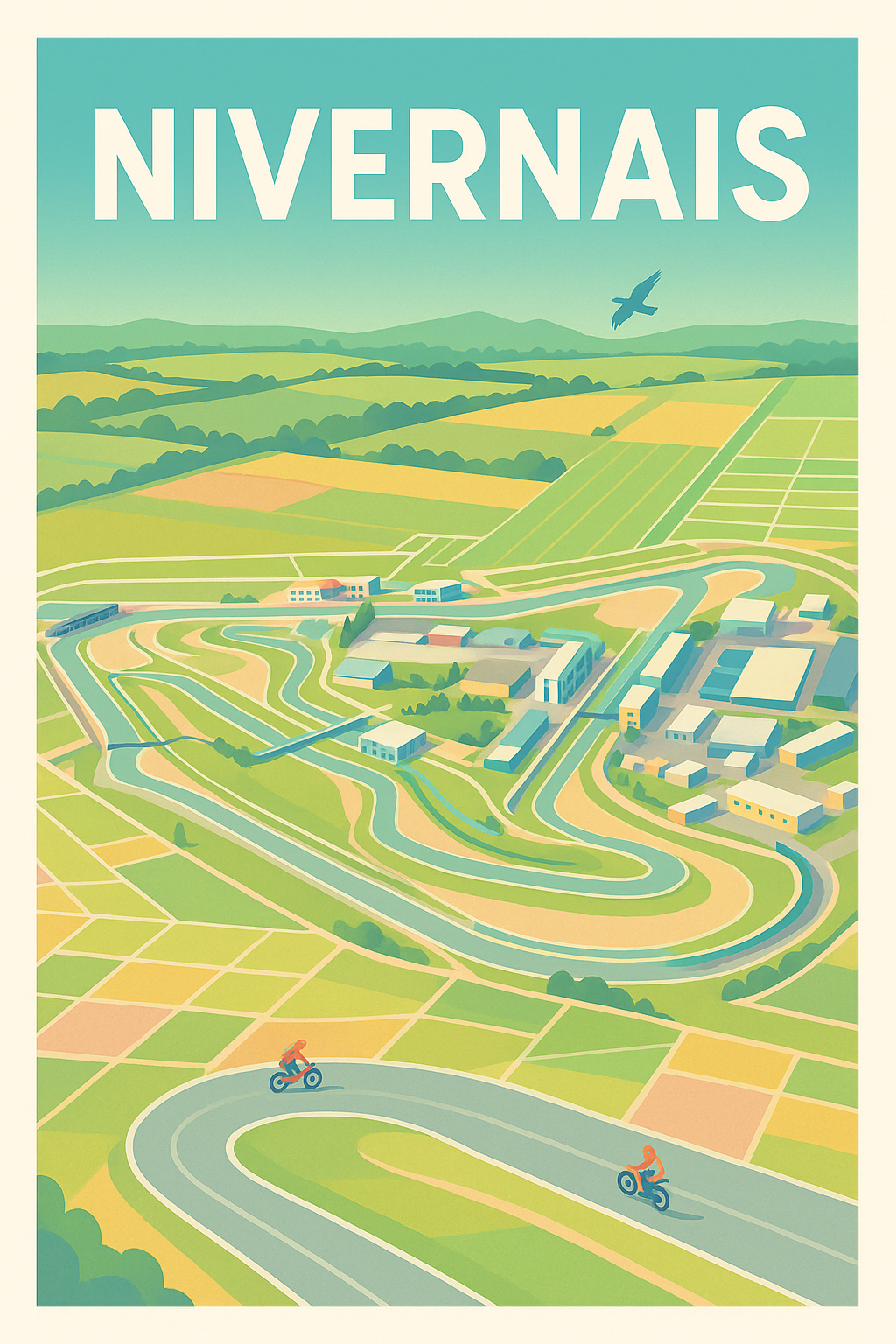 Affiche de Nivernais - L'art de la virée à moto