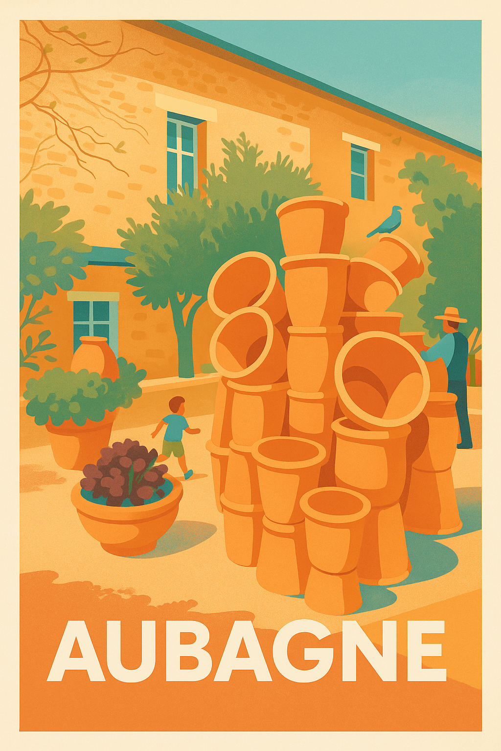 Affiche Aubagne - Terre de traditions et de poterie