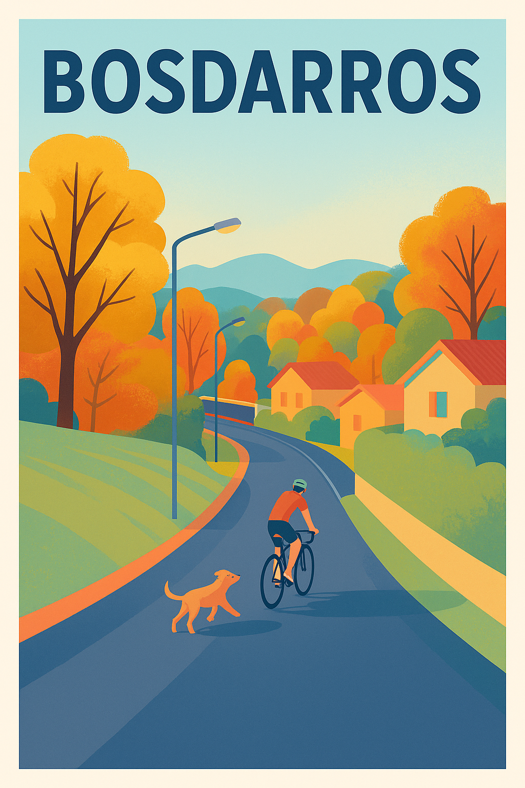 Affiche de Bosdarros - Douceur et sérénité en automne