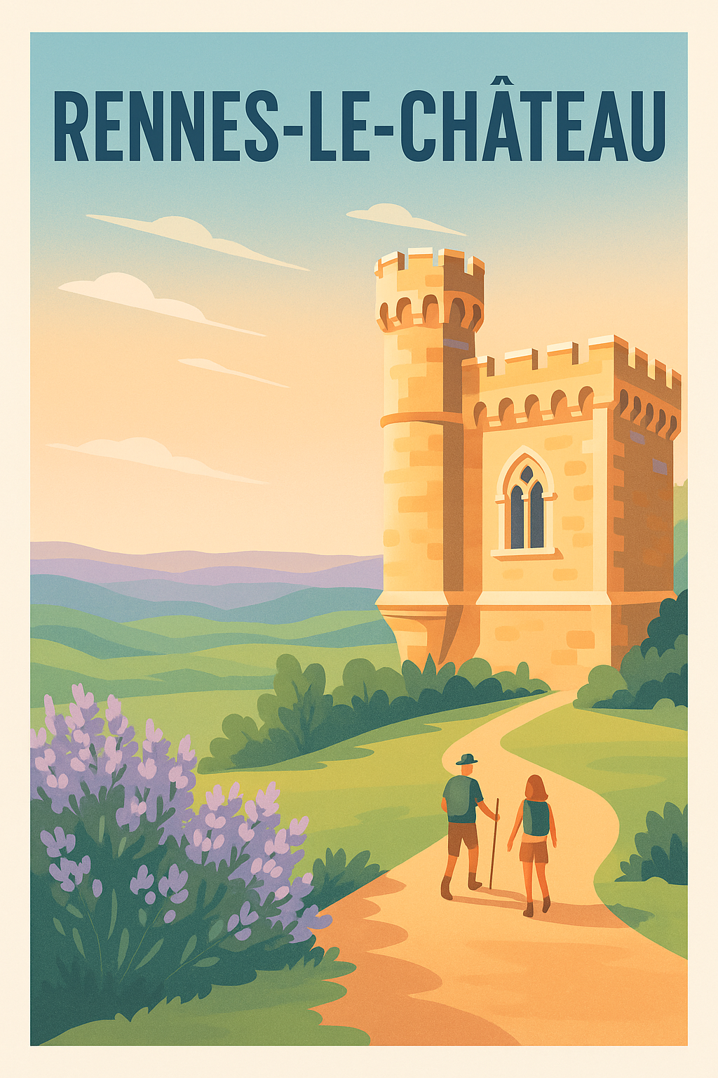 Affiche Rennes-le-Château — Évasion au cœur du mystère · poster d'art de Rennes-le-Château