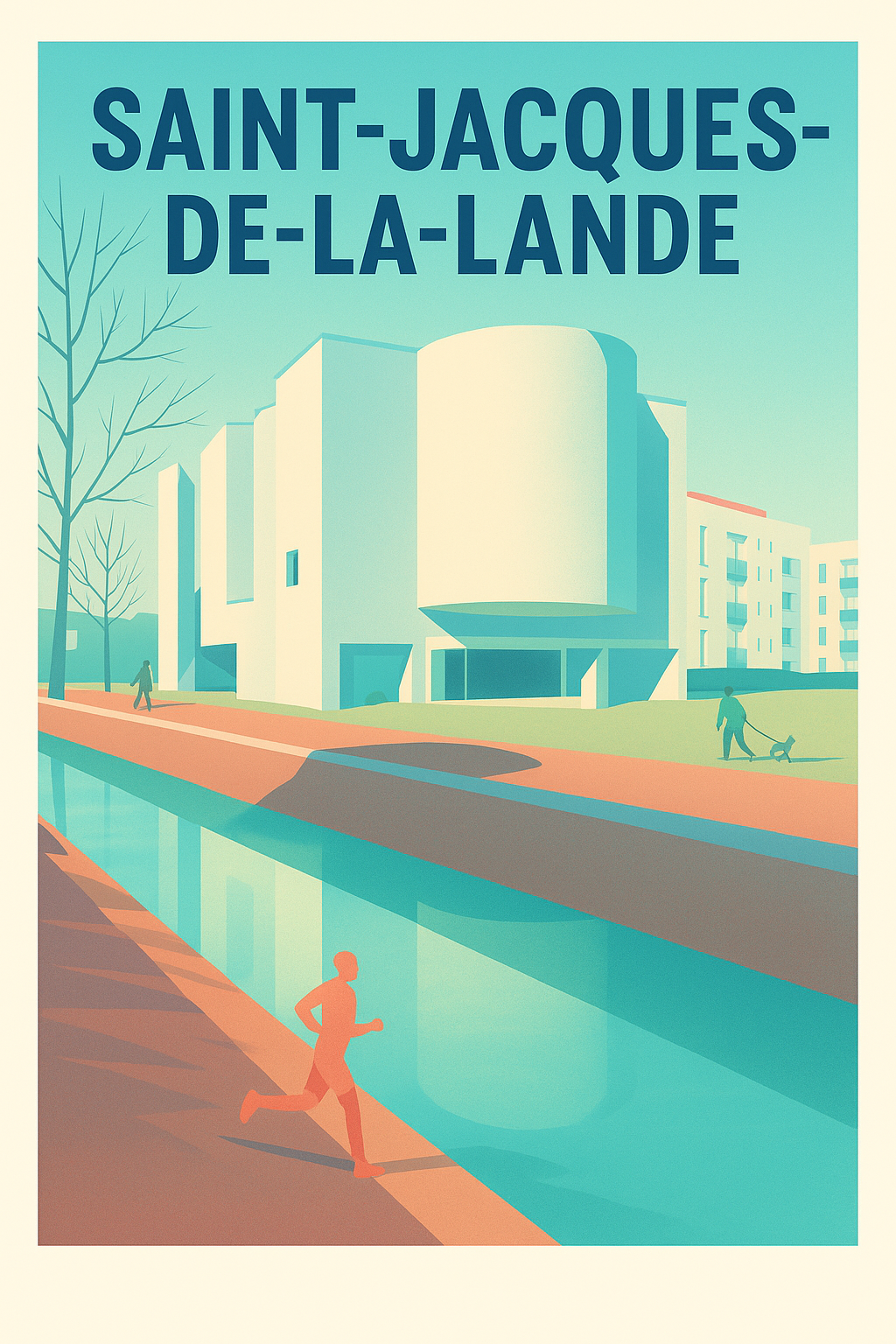 Affiche de Saint-Jacques-de-la-Lande - Ambiance urbaine et détente au fil de l'eau