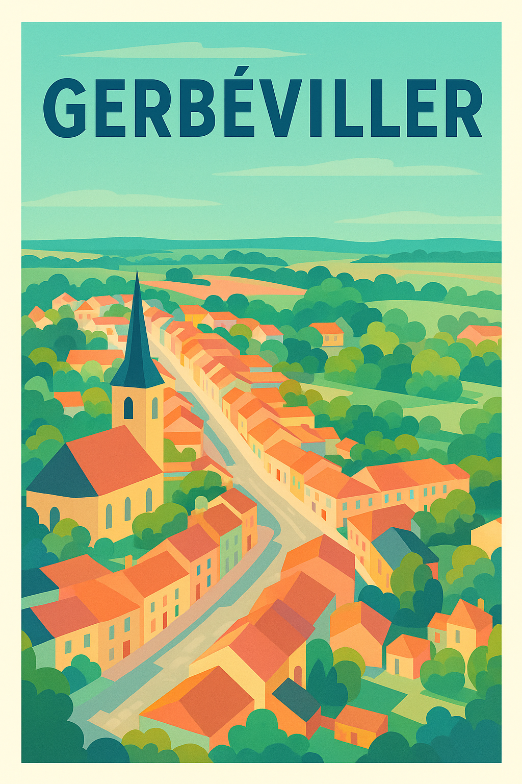 Affiche de Gerbéviller - Charme et sérénité au cœur de la campagne