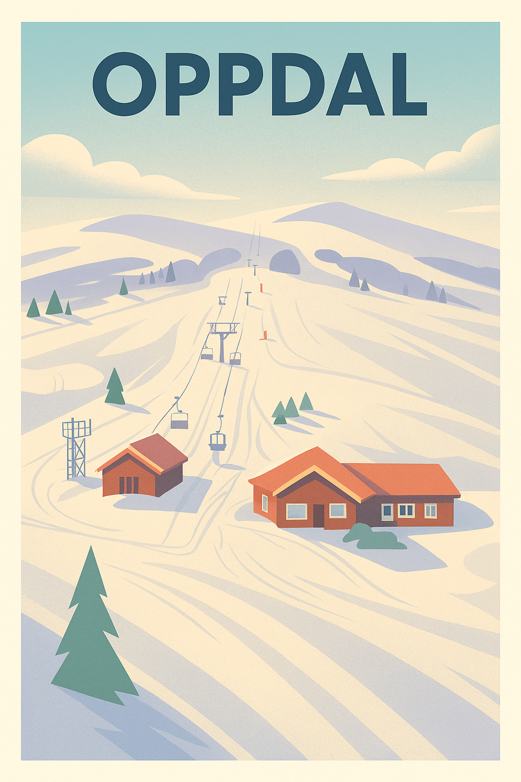 Affiche de Oppdal - L'évasion hivernale en montagne