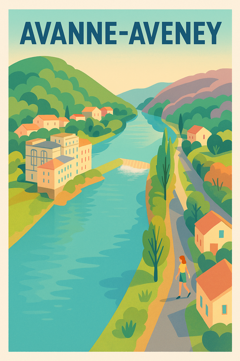 Affiche de Avanne-Aveney - Sérénité au fil de l'eau
