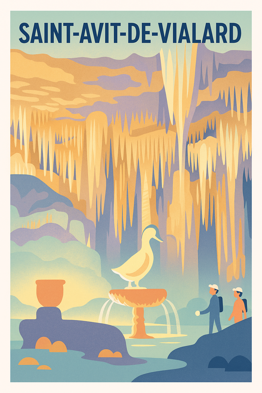 Affiche Saint-Avit-de-Vialard — L'émerveillement souterrain · poster d'art de Saint-Avit-de-Vialard