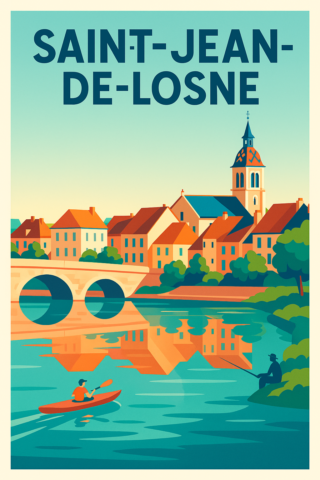 Affiche de Saint-Jean-de-Losne - Charme et Sérénité au Bord de l'Eau