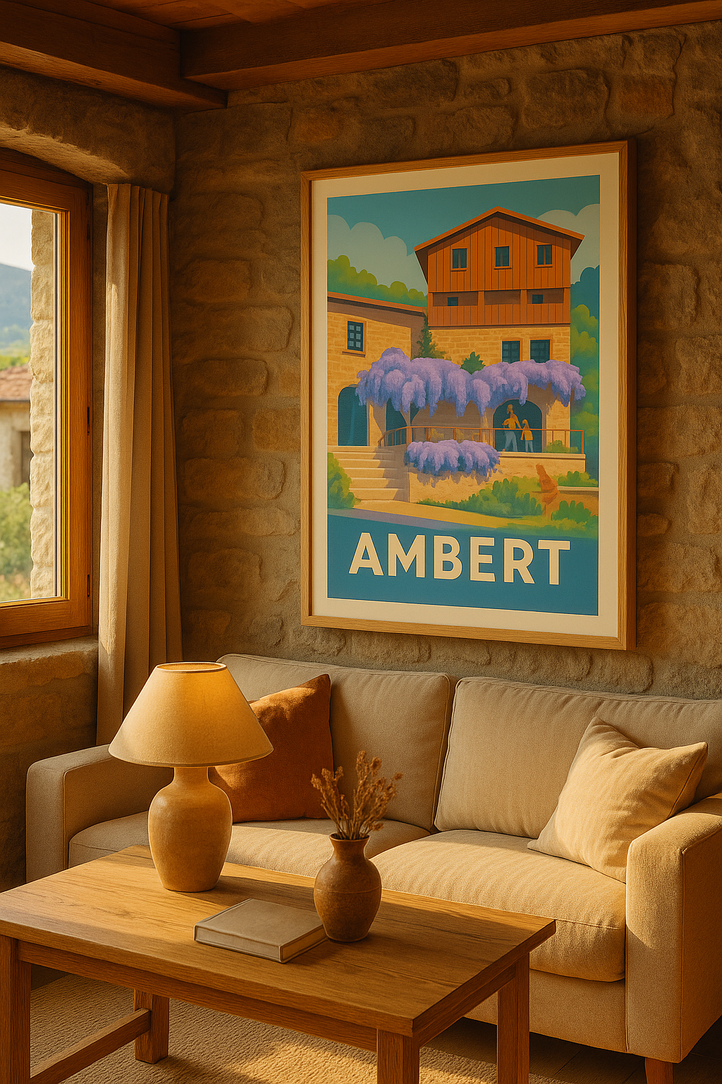 Affiche Ambert — Charme et Douceur du Puy-de-Dôme · poster d'art de Ambert